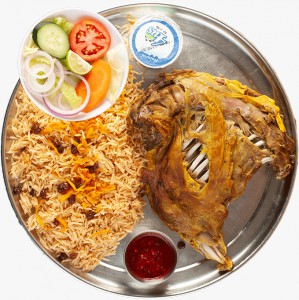 haneed ribs with pulau rice